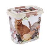 Россия Контейнер "Cats" для корма 10л (овальный), 310х210х265 мм