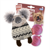 GiGwi Игрушка для собак Коала со сменными пищалками 12 см, серия PLUSH FRIENDZ