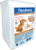Авикоша Пеленки одноразовые впитывающие для домашних животных, 60*40 см, 1 упаковка 10 шт.