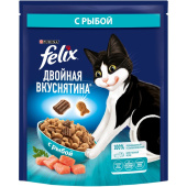 FELIX Сухой корм для кошек Двойная вкуснятина, с рыбой, 200 г