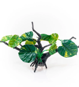 BARBUS Коряга с растениями 34*10*18 см DECOR 212