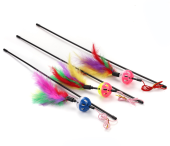 Чистый котик Дразнилка для кошек, Погремушка с пером, 50 см