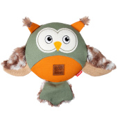 GiGwi Игрушка для собак Сова с большой пищалкой 31 см, серия CATCH & FETCH ECO