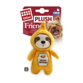 GiGwi Игрушка мягкая для собак "Ленивец в костюме горчицы с пищалкой", 130 мм