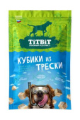 TiTBiT Лакомства для собак Рыбные Кубики из трески, 80 г 027813