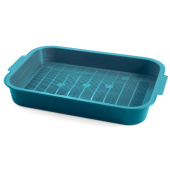 Gamma Туалет для кошек с сеткой "Колор", бирюзовый, 38*28*5,5 см