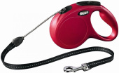 Flexi New Classic М рулетка до 20 кг 5 м., трос, красная