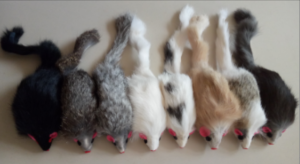 Кулешов Игрушка для кошек, Мышь 10 см, натуральный мех