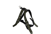 Осипов Шлейка для собак кожаная с брезентом и подкладкой, ремни 36 см