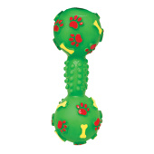 Triol Игрушка для собак из винила "Гантель с лапками и косточками", 140 мм