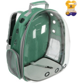 Рюкзак - переноска для животных "ЛЮБИМЫЙ БРО", цвет зеленый, 27*33*43 см до 7кг