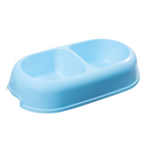 Gamma Миска пластиковая двойная "Мармелад", голубая, 2*0,25 л