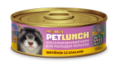 Lunch For Pets Консервированный корм для молодых хорьков, цыпленок со злаками 100 г