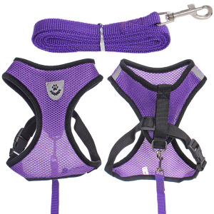  Шлейка с поводком 118 см "Sweet puppy" размер L, цвет