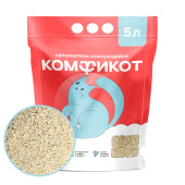 КОМФИКОТ  Наполнитель тофу комкующийся без аромата, 5 л