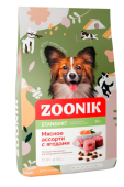 ZOONIK сухой корм для собак мелких пород Мясное ассорти с ягодами, 