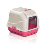 IMAC Туалет MY CAT для кошек закрытый, Коралловый, 50*40*40 см