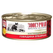 Зоогурман Мясное ассорти консервы для кошек с говядиной отборной, 100 г