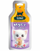 TiTBiT Лакомство для кошек Мусс из курицы 15г