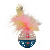 Зооник Погремушка с бубенчиком и пером