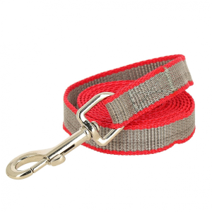 Каскад Поводок капроновый усиленный ширина 20 мм, длина 3.0 м., красный - серый