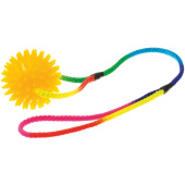 Zoo One Игрушка для собак, Мяч массажный 7 см НА ШНУРЕ 50 см