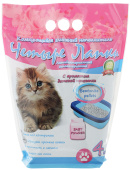 Четыре Лапки Комкующийся с ароматом детской присыпки, 4 кг