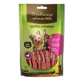 Деревенские лакомства грудки утиные для мелких пород, 90 г