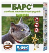 АВЗ БАРС Ошейник против клещей и блох для кошек 35см