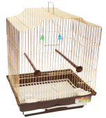 Алиса Клетка для птиц золотая 302G#, 35*28*43 см
