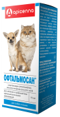 Apicenna Капли глазные Офтальмосан для кошек и собак, 15 мл 