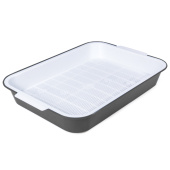 Gamma Туалет для кошек с сеткой "Эстет", темно-серый, 38*28*6,2 см