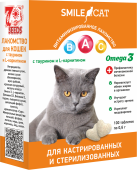 Smile Cat Лакомство для кастр.стер. кошек, с таурином и L карнитином, 100 т. 60 г