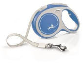 Flexi New Line Comfort L поводок-рулетка до 60 кг 5 м, лента серый/голубой
