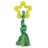 Triol Игрушка для собак из цельнолитой резины "Звездочка с веревкой", d75/180 мм