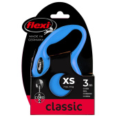 Flexi New Classic XS рулетка до 8 кг 3 м., трос, синяя