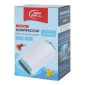 Aqua Reef Компрессор двухканальный (регулируемый) AP PRO-5W, для аквариума до 200 литров (2л/мин*2)