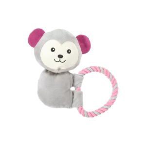 Zolux Плюшевая игрушка тяни-толкая с пищалкой "Игривая обезьянка", 18 см