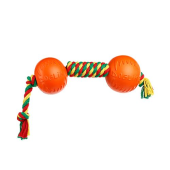 Doglike Гантель канатная Dental Knot малая (жёлтый-зелёный-красный)