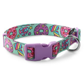 Triol Ошейник нейлоновый "Пончики" , бирюзовый