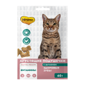 Мнямс Хрустящие подушечки для кошек с цыпленком "Здоровые зубы" NEW 60 г