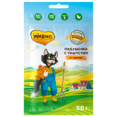 Мнямс Лакомство «хрустящие подушечки» для кошек с паштетом из курицы линии Кот Федор "Фермерская Ярмарка" 50 г