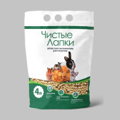Чистые лапки Наполнитель д/грызунов древесный 4л
