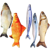 Россия Игрушка для кошек, Рыбка средняя с кошачьей мятой в ассортименте (без упаковки)