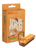 Little One Бисквиты для хомяков, крыс, мышей и песчанок с морковью, 120 г