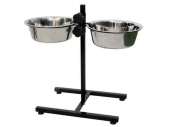 Россия Стойка для собак с металлическими мисками Телескоп 2,8 л
