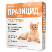 Apicenna Празицид таблетки от гельминтов 6 шт, для кошек, 1 таб. на 3 кг