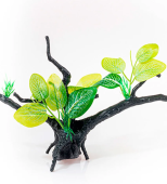 BARBUS Коряга с растениями 34*10*18 см DECOR 211