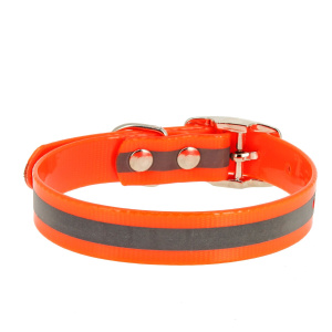 Каскад Ошейник из биотана со светоотражающей полосой ширина 12 мм, обхват шеи 20-24 см, 