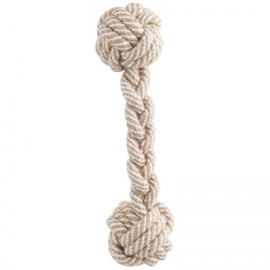 Triol Игрушка для собак "Веревка - плетеная гантель" (светится в темноте), 200 мм